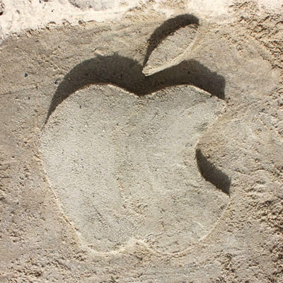 Apple pomme sable plage